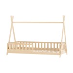 Natural timber house-frame children's bed