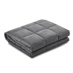 wblanket ct 7kg 00.jpg Folded grey weighted blanket on white background