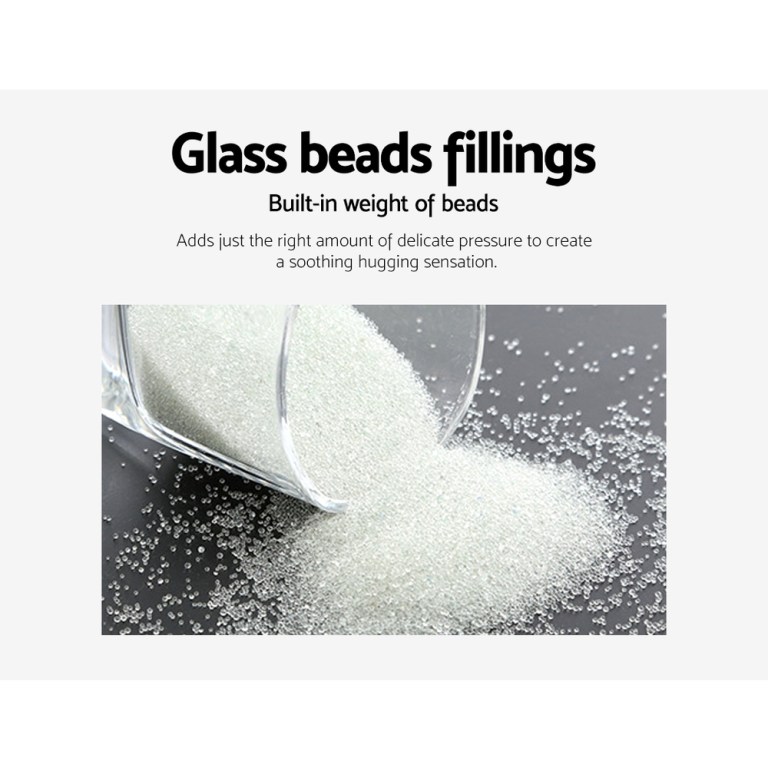 giselle weighted blanket 7kg adult Glass beads spilling from container onto surface