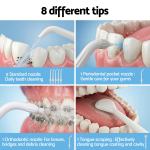 devanti cordless water flosser dental oral irrigator white Water flosser tips for teeth and gum care
