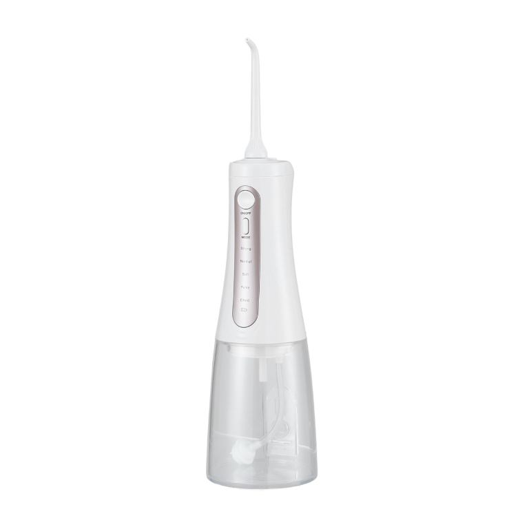devanti cordless water flosser dental oral irrigator white White cordless water flosser with multiple modes