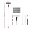 Adjustable window squeegee mop with microfiber pads