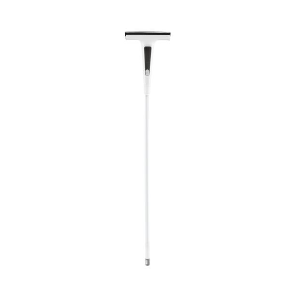 Long-handled window squeegee on white background