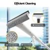 Window squeegee with microfibre scrubber attachment