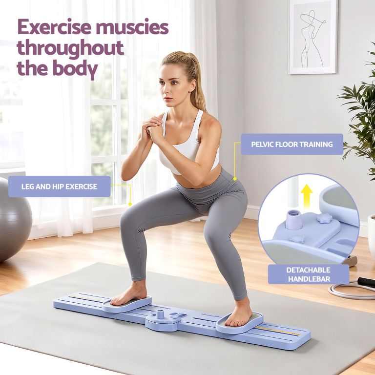 everfit thigh hip exerciser home ski leg trainer machine fitness cardio foldable Woman using leg and hip exercise machine indoors