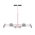 everfit foldable ski exercise machine leg thigh trainer home fitness cardio pink Pink mini stepper with handlebar and pedals