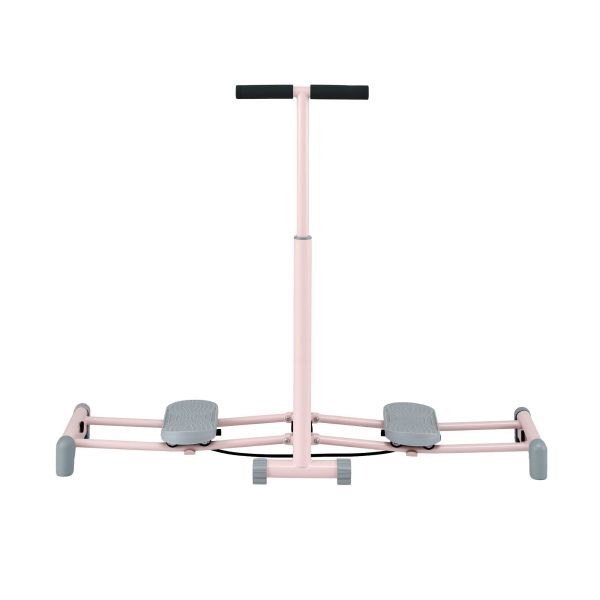 Pink mini stepper with handlebar and pedals