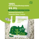 purrhaven bamboo clumping cat & kitty litter, 7.5kg (3 pack),dust free,natural flusable,easy to clean,odour neutraliser,rapid liquid absorption,non toxic formula Purrhaven green bamboo eco-friendly cat litter bag