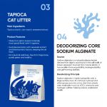 Tapioca cat litter with seaweed deodorising formula
