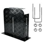 xfya tc lr bk 00.jpg Black aluminium antenna mount bracket with U-bolts
