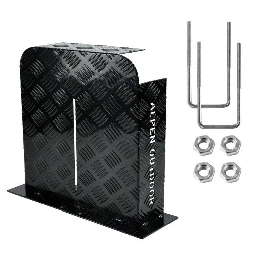 Black aluminium antenna mount bracket with U-bolts