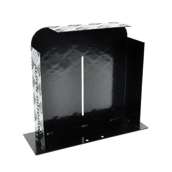 alpen outdoor base 2mm aluminum diesel heater fuel tank cover, heavy duty protective guard for 10l 15l tanks, simple installation, double side,safe uv & impact shield, ideal for camping & rv Black metal wall-mounted letterbox with open front