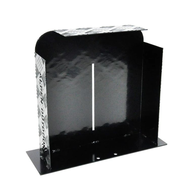 alpen outdoor base 2mm aluminum diesel heater fuel tank cover, heavy duty protective guard for 10l 15l tanks, simple installation, double side,safe uv & impact shield, ideal for camping & rv Black metal wall-mounted letterbox with open front