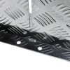 alpen outdoor base 2mm aluminum diesel heater fuel tank cover, heavy duty protective guard for 10l 15l tanks, simple installation, double side,safe uv & impact shield, ideal for camping & rv Close-up of aluminium checker plate with weld seam