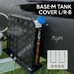 alpen outdoor base 2mm aluminum diesel heater fuel tank cover, heavy duty protective guard for 10l 15l tanks, simple installation, double side,safe uv & impact shield, ideal for camping & rv Metal Base-M tank cover with pipe fitting