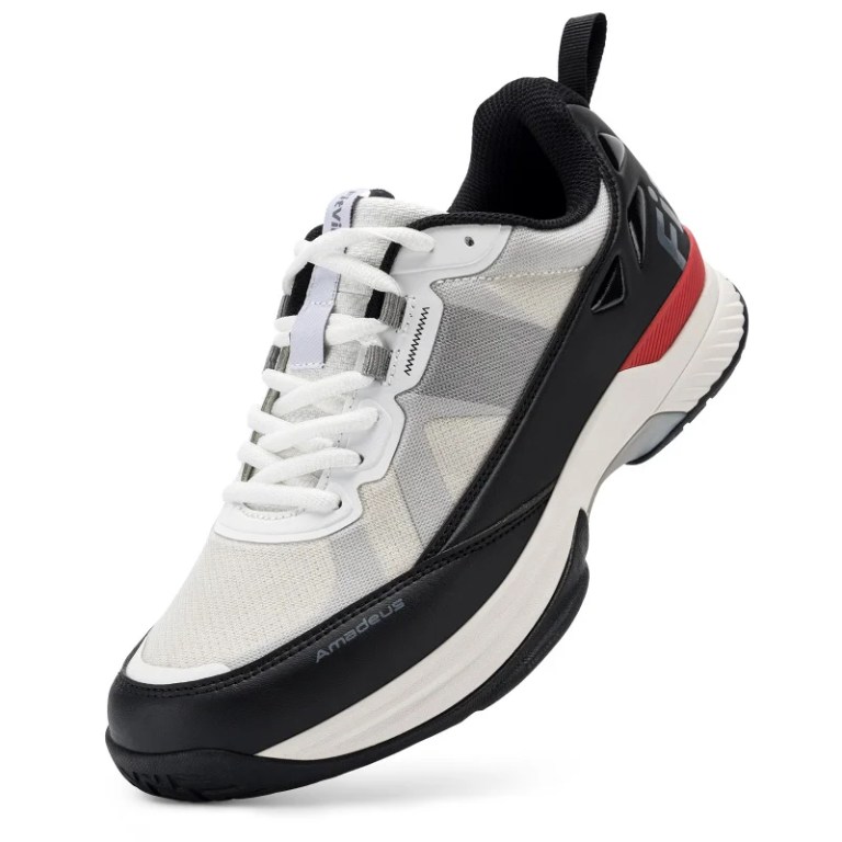FitVille Wide Tennis Shoes For Men Pickleball Shoes Lightweight Breathable All Court Athletic With Arch Support & Wide Toe Box