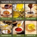 470 ml Oil Sprayer for Cooking,2-in-1 Olive Oil Dispenser and Oil Spray Bottle,Oil Spray with Stickers,Thick Glass Spray Bottle 6