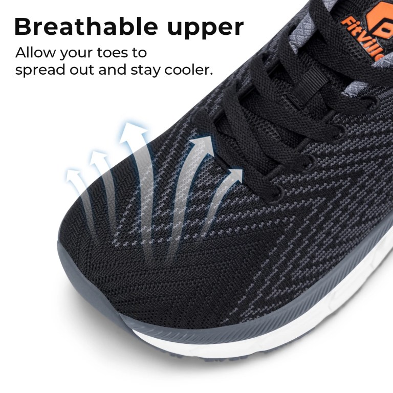 FitVille Men'S Shoes Wide Toe Box Cushioned Extra Wide Width Non Slip Running Shoe Comfortable Lightweight Sneakers For Fat Feet 3