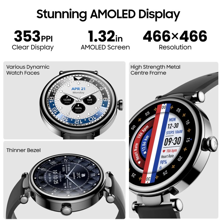 TOZO Lady Smartwatch Bluetooth Calls Smart Watch for Sport Watch AMOLED HD Fintness Smartwatch with Heart Rate Sleep Tracking 4