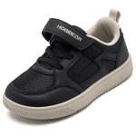 hobibear toddler kids wide toe shoes hook loop minimalist sneakers lightweight artificial leather mesh walking shoes HOBIBEAR Toddler Kids Wide Toe Shoes Hook-Loop Minimalist Sneakers Lightweight Artificial Leather Mesh Walking Shoes 3