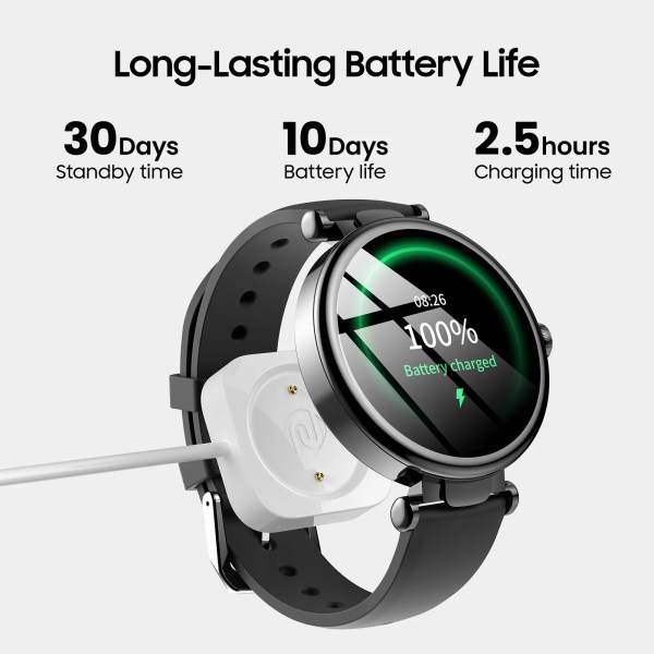 TOZO Lady Smartwatch Bluetooth Calls Smart Watch for Sport Watch AMOLED HD Fintness Smartwatch with Heart Rate Sleep Tracking 5
