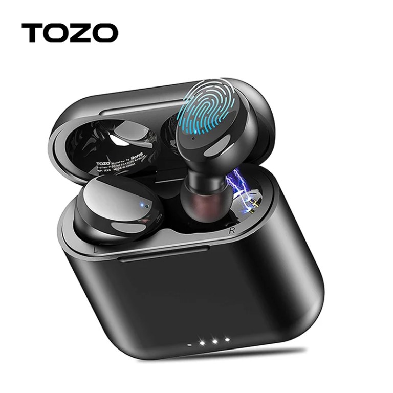 tozo t6 bluetooth earphones , wireless earbuds powerful deep sound , ipx8 waterproof , comfortable wearing , 45h playtime TOZO T6 Bluetooth Earphones , Wireless Earbuds Powerful Deep Sound , IPX8 Waterproof , Comfortable Wearing , 45H Playtime 2