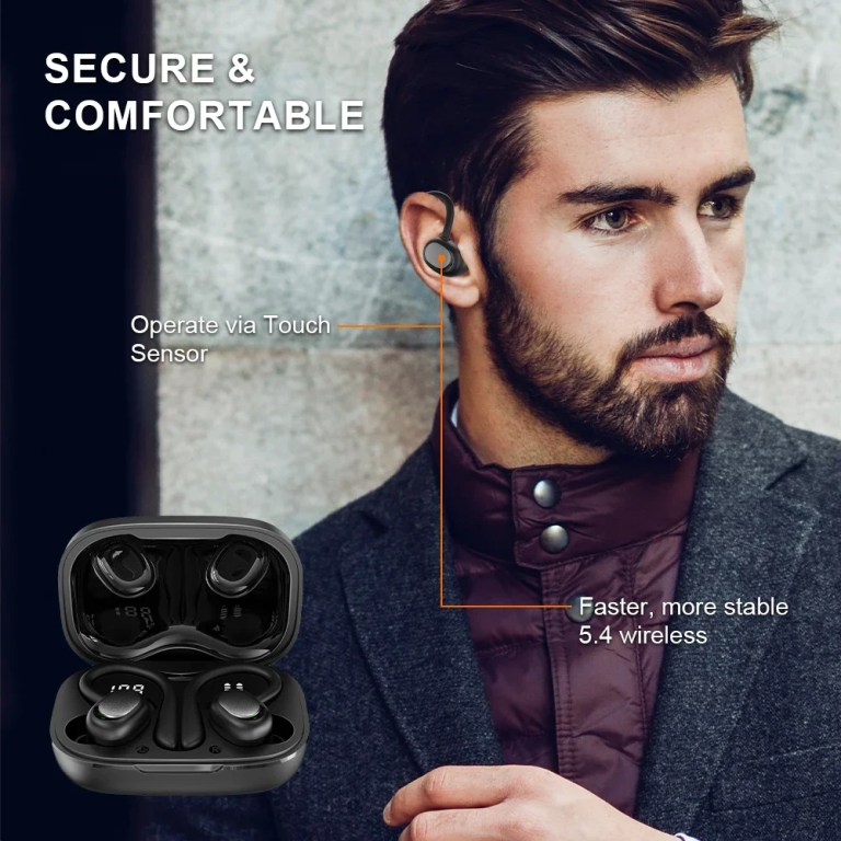 Original Sony SP180 Wireless Earbuds Tws Headphones with Mic Sports Ear Clip Headphones Stereo In-Ear Headphones Led Display 4
