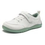 HOBIBEAR Wide Width Shoes Kids Barefoot Hook-Loop Sneakers Artificial Leather Mesh Lightweight Zero Drop Walking Shoes 1