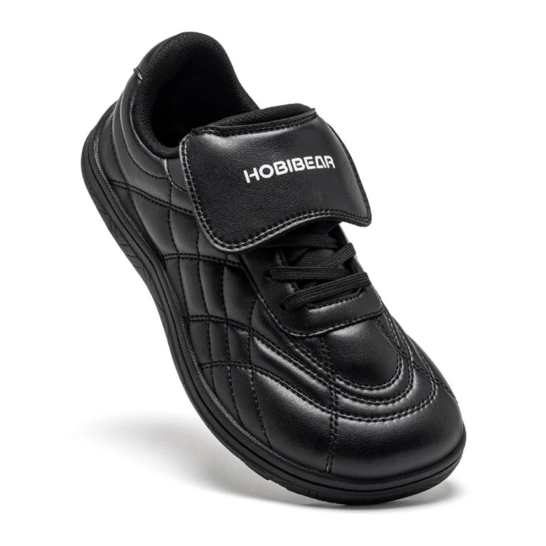 HOBIBEAR Wide Width Shoes Women Artificial Leather Barefoot Walking Sneakers Classic Retro Zero Drop Lace Up Shoes 5