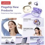 Lenovo LE302 Wireless Bluetooth 6.0 Headset Long Battery Life Sports Ear Clip Earphones HIFI Stereo Noise Cancelling Headphones 6
