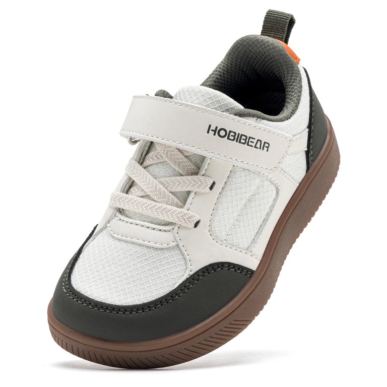 hobibear toddler kids wide toe shoes hook loop minimalist sneakers lightweight artificial leather mesh walking shoes HOBIBEAR Toddler Kids Wide Toe Shoes Hook-Loop Minimalist Sneakers Lightweight Artificial Leather Mesh Walking Shoes