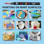 12/24/36/48/60 colors acrylic paint pens markers brush tip paint markers for rock painting wood stone glass gift diy crafts 12/24/36/48/60 Colors Acrylic Paint Pens Markers Brush Tip Paint Markers For Rock Painting Wood Stone Glass Gift DIY Crafts 5
