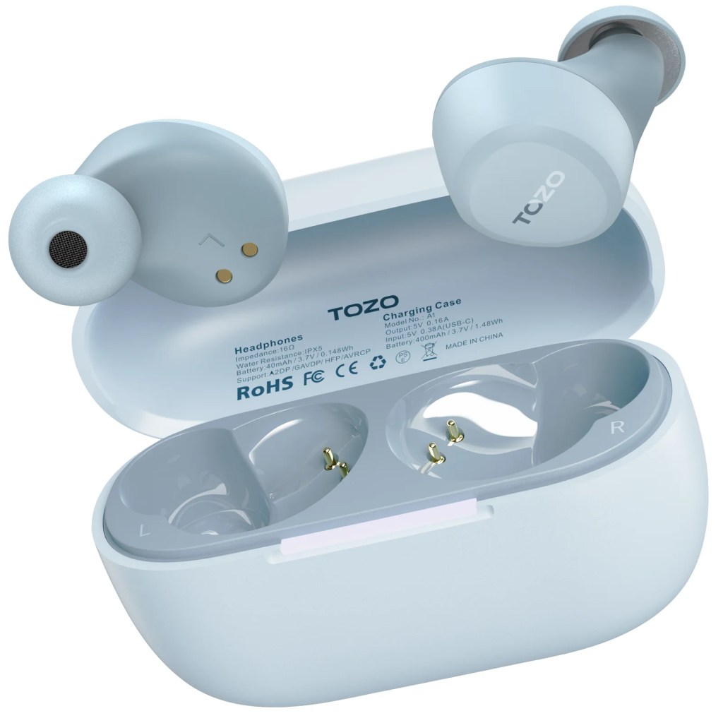 TOZO New A1 Wireless Earphones Bluetooth 5.3 Earbuds Smart Touch Control With Microphone Immersive Sound For IPhone Android
