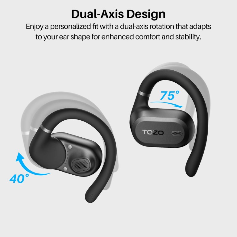 TOZO OpenWear Earbuds Headphone Sports Earphones OWS Wireless Bluetooth 5.4 HD Call Noise Cancelling Support APP AI Translator 3