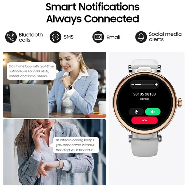tozo s8 smartwatch women fashion soprt watch 100+ mode 5 7 days battery 1.32'' hd amoledbluetooth calls workout tracker TOZO S8 Smartwatch Women Fashion Soprt Watch 100+ Mode 5-7 Days Battery 1.32\'\' HD AMOLEDBluetooth Calls Workout Tracker 4
