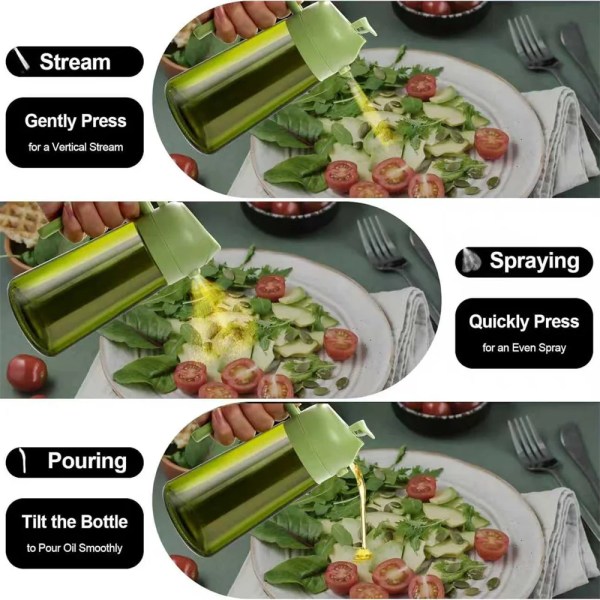 470 ml oil sprayer for cooking,2 in 1 olive oil dispenser and oil spray bottle,oil spray with stickers,thick glass spray bottle 470 ml Oil Sprayer for Cooking,2-in-1 Olive Oil Dispenser and Oil Spray Bottle,Oil Spray with Stickers,Thick Glass Spray Bottle 2