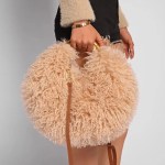 Women\'s Fashion Long Fur Wool Bag beach Faux Wool Fur Shoulder Bag Ladies Faux Furs Handbag Luxury Mongolian Sheep Fur Bags 6