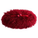 Women kisslock Faux Fur Clutch bag winter warm pouch frame clasp bag with chain crossbody dark grey red yellow 6