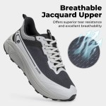 FitVille Wide Sports Shoes Wear Resistant Hiking Trail Running Shoes for Men Cushioning Men Sneakers with Arch Support Anti-Slip 3