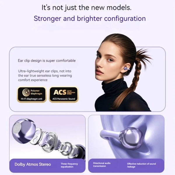 original sony wireless headphones d151 open back clip on style, bluetooth 5.4 sports earphone hi fi noise canceling headset Original Sony Wireless Headphones D151 Open-back Clip-on Style, Bluetooth 5.4 Sports Earphone Hi-Fi Noise canceling Headset 2