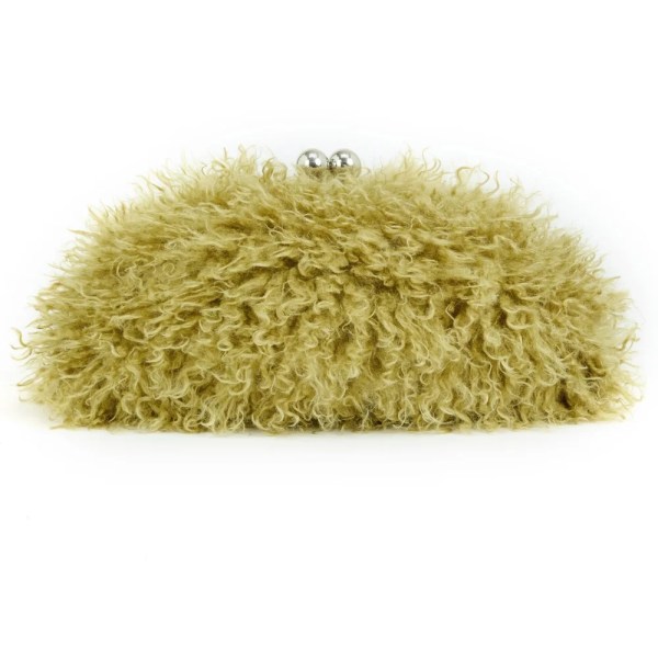 women kisslock faux fur clutch bag winter warm pouch frame clasp bag with chain crossbody dark grey red yellow Women kisslock Faux Fur Clutch bag winter warm pouch frame clasp bag with chain crossbody dark grey red yellow
