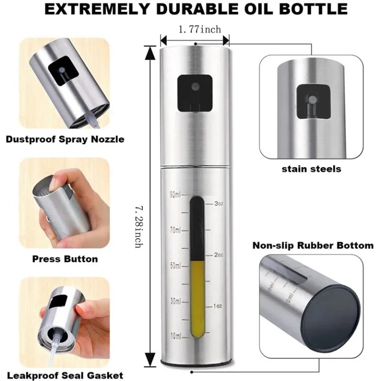 bbq baking olive oil spray bottle 304 stainless steel oil spray bottle vinegar spray bottles bq sprayer seasoning bottle kitche BBQ Baking Olive Oil Spray Bottle 304 Stainless Steel Oil Spray Bottle Vinegar Spray Bottles BQ Sprayer Seasoning Bottle Kitche 6