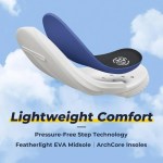 FitVille Wide Tennis Shoes For Men Pickleball Shoes Lightweight Breathable All Court Athletic With Arch Support & Wide Toe Box 6