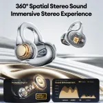 Lenovo LE302 Wireless Bluetooth 6.0 Headset Long Battery Life Sports Ear Clip Earphones HIFI Stereo Noise Cancelling Headphones 5