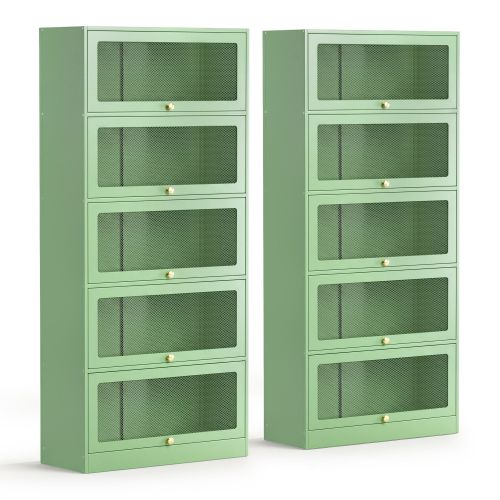 ai side m 5d 02 gn abx2 00.jpg Green metal cabinets with mesh drawers