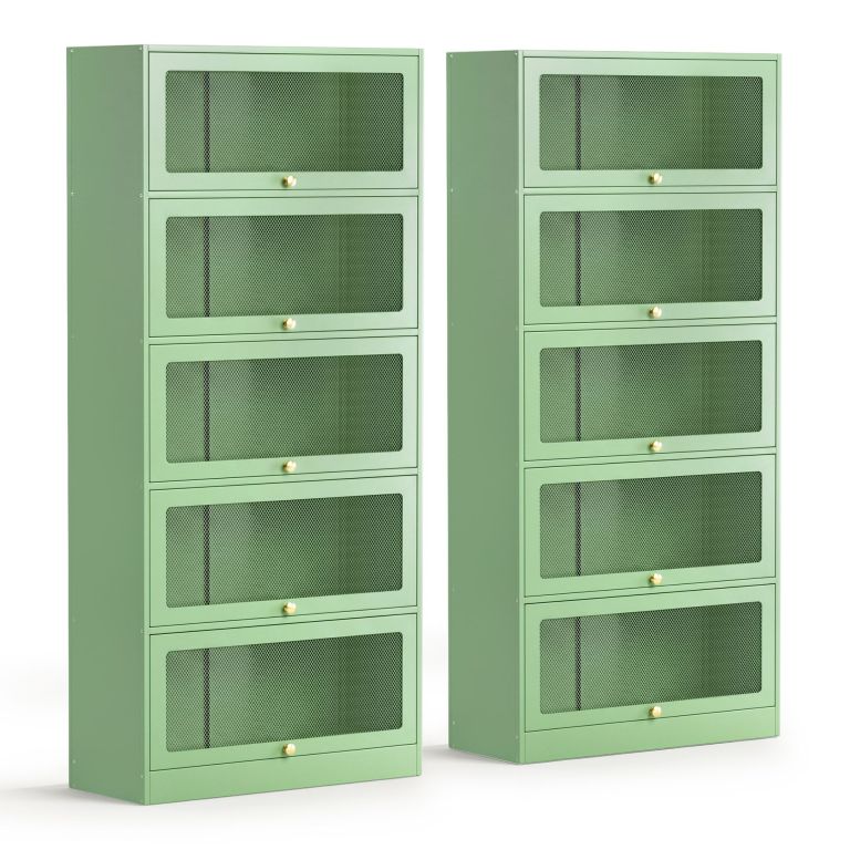 ai side m 5d 02 gn abx2 00.jpg Green metal cabinets with mesh drawers