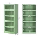 artiss 2x buffet sideboard cabinet storage cupboard mesh doors metal elia green Green metal cabinet with mesh drawers and dimensions