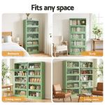 artiss 2x buffet sideboard cabinet storage cupboard mesh doors metal elia green Green storage cabinet styled in multiple home rooms