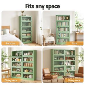 artiss 2x buffet sideboard cabinet storage cupboard mesh doors metal elia green Green storage cabinet styled in multiple home rooms