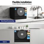 Compact benchtop dishwasher in modern kitchen